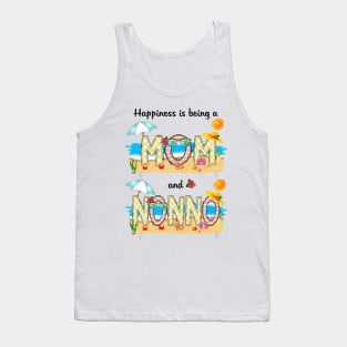 Happiness Is Being A Mom And Nonno Summer Beach Happy Mother's Tank Top